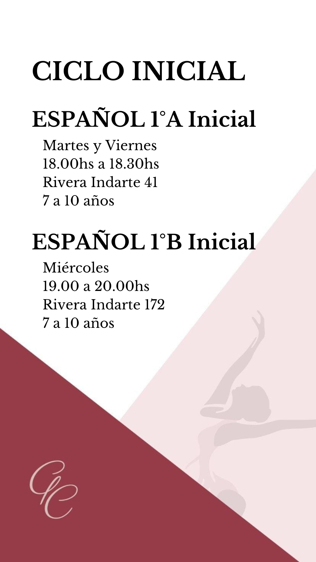 3 - INICIAL - ESPAÑOL 1° A Y B