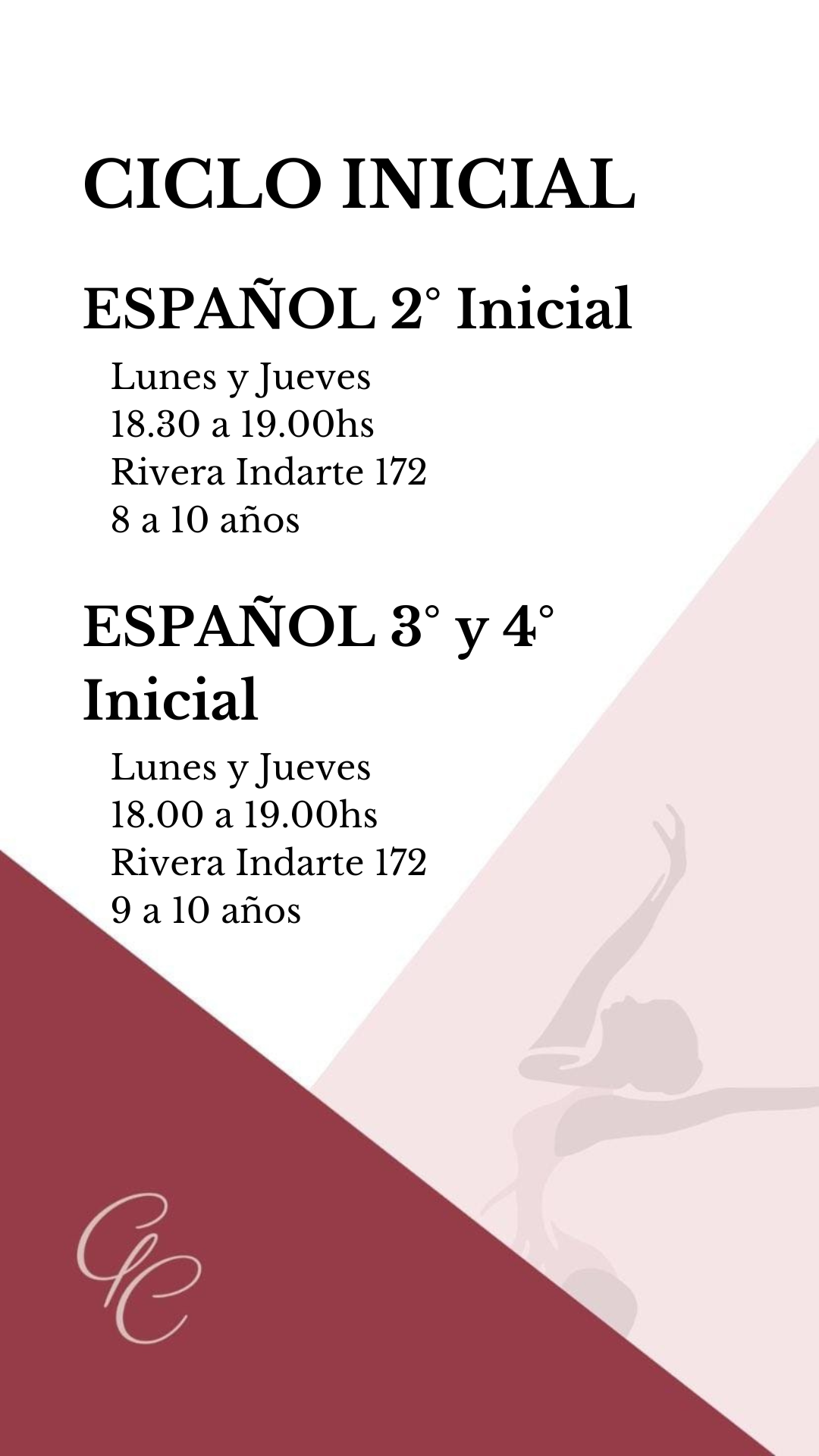 3 - INICIAL - ESPAÑOL 2° A 4°