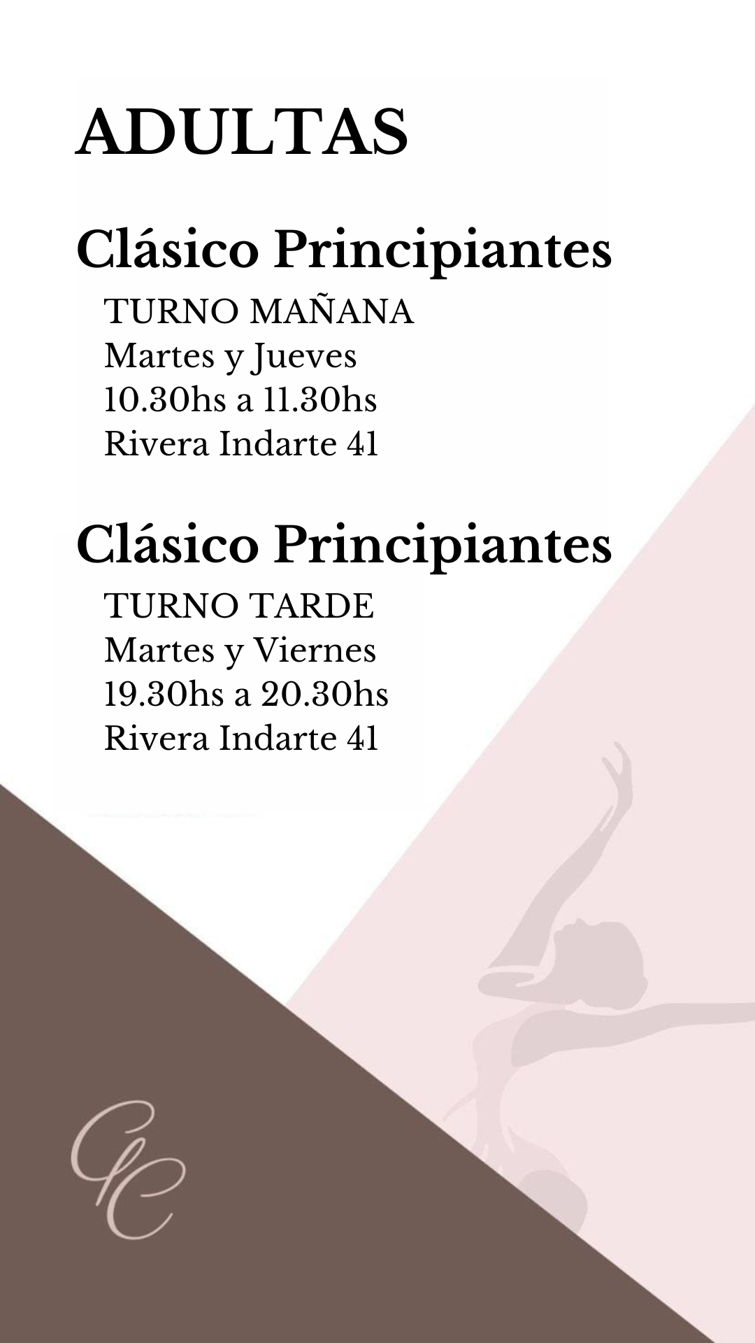5 - ADULTAS PRINCIPIANTES - CLÁSICO TM Y TTT