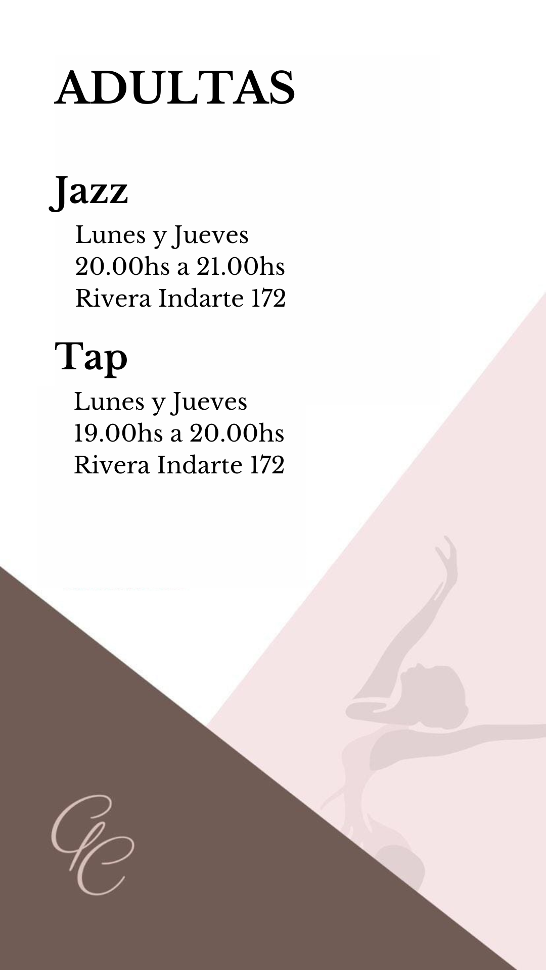 5 - ADULTAS PRINCIPIANTES - JAZZ Y TAP